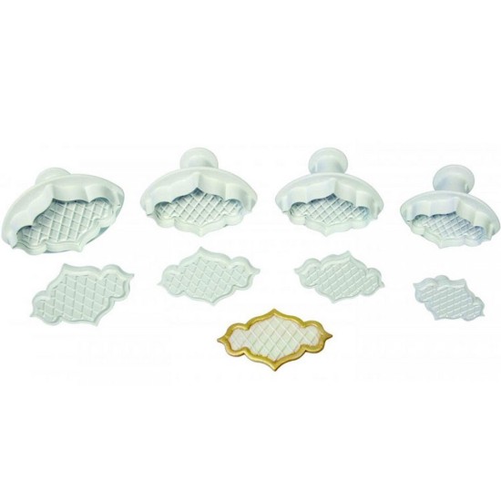 Ausstecher Roll-Fondant Dekoration 4er Set mit Verschiedene Motiv - DC10 - Mytortenland